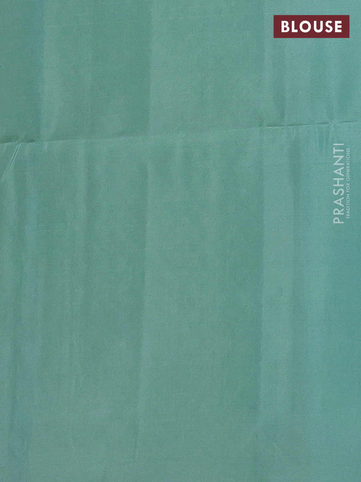 Kanchipuram soft silk saree teal blue and pastel green with allover zari weaves & buttas in borderless style - Image 3