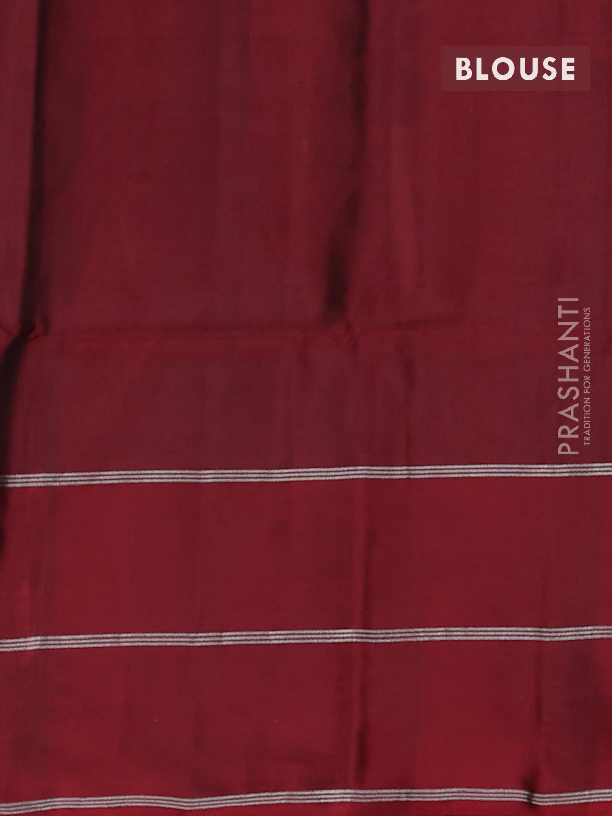 Kanchipuram soft silk saree black and maroon with allover silver & zari weaves and long zari woven butta border - Image 7