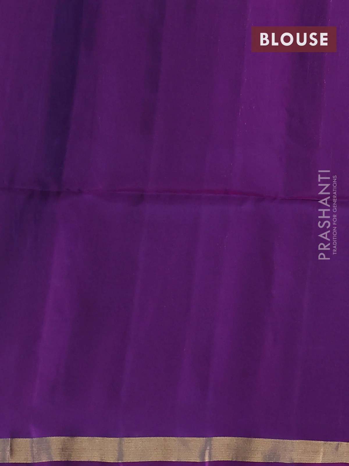 Kanchipuram soft silk saree blue and purple with zari woven buttas and zari woven border - Image 3