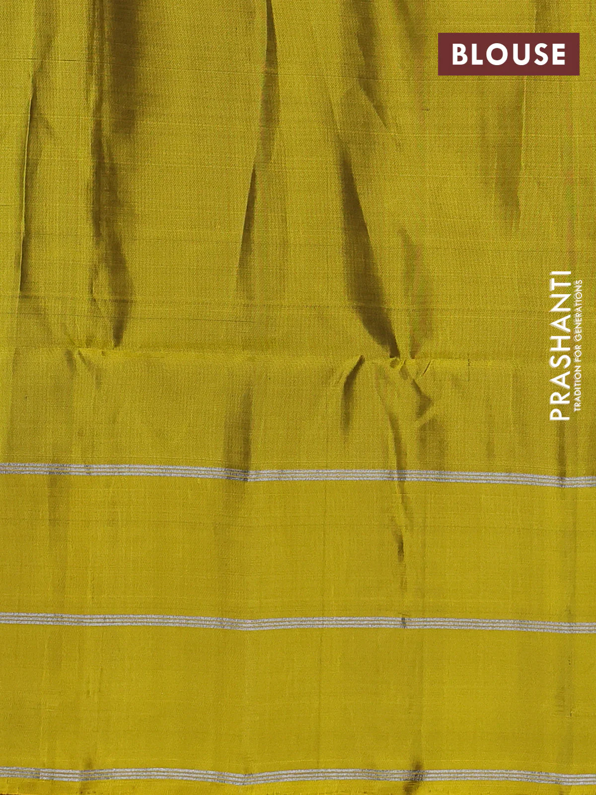 Kanchipuram soft silk saree bottle green and mustard yellow with allover silver & gold zari weaves and zari woven butta border - Image 3