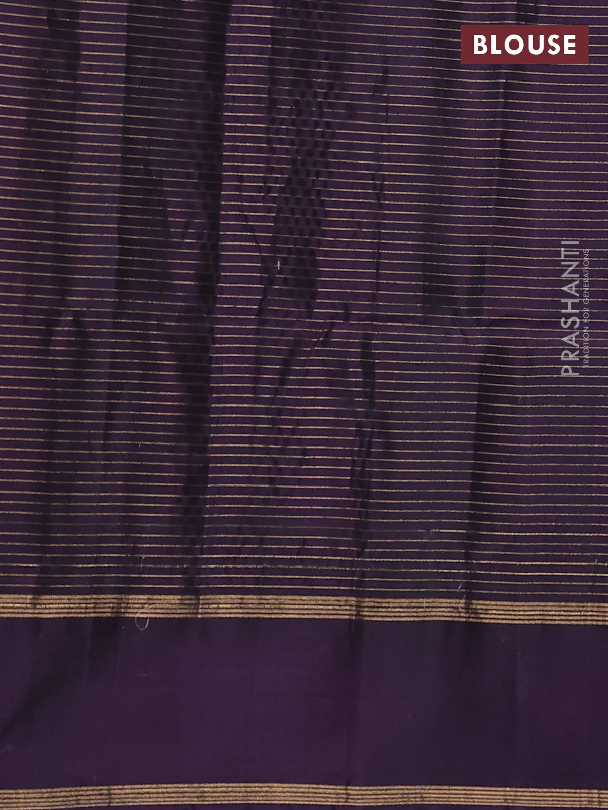 Kanchipuram soft silk saree mehendi green and purple with allover zari checked pattern and rettapet zari woven border - Image 3