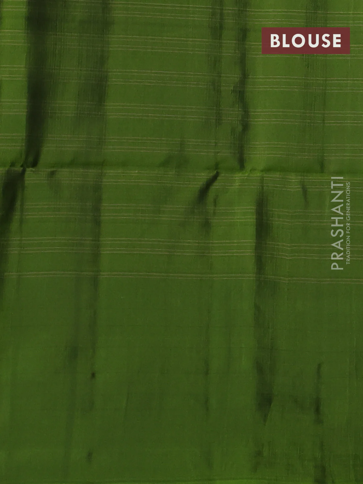 Kanchipuram soft silk saree navy blue and light green with allover zari checks & buttas and long zari woven border - Image 3