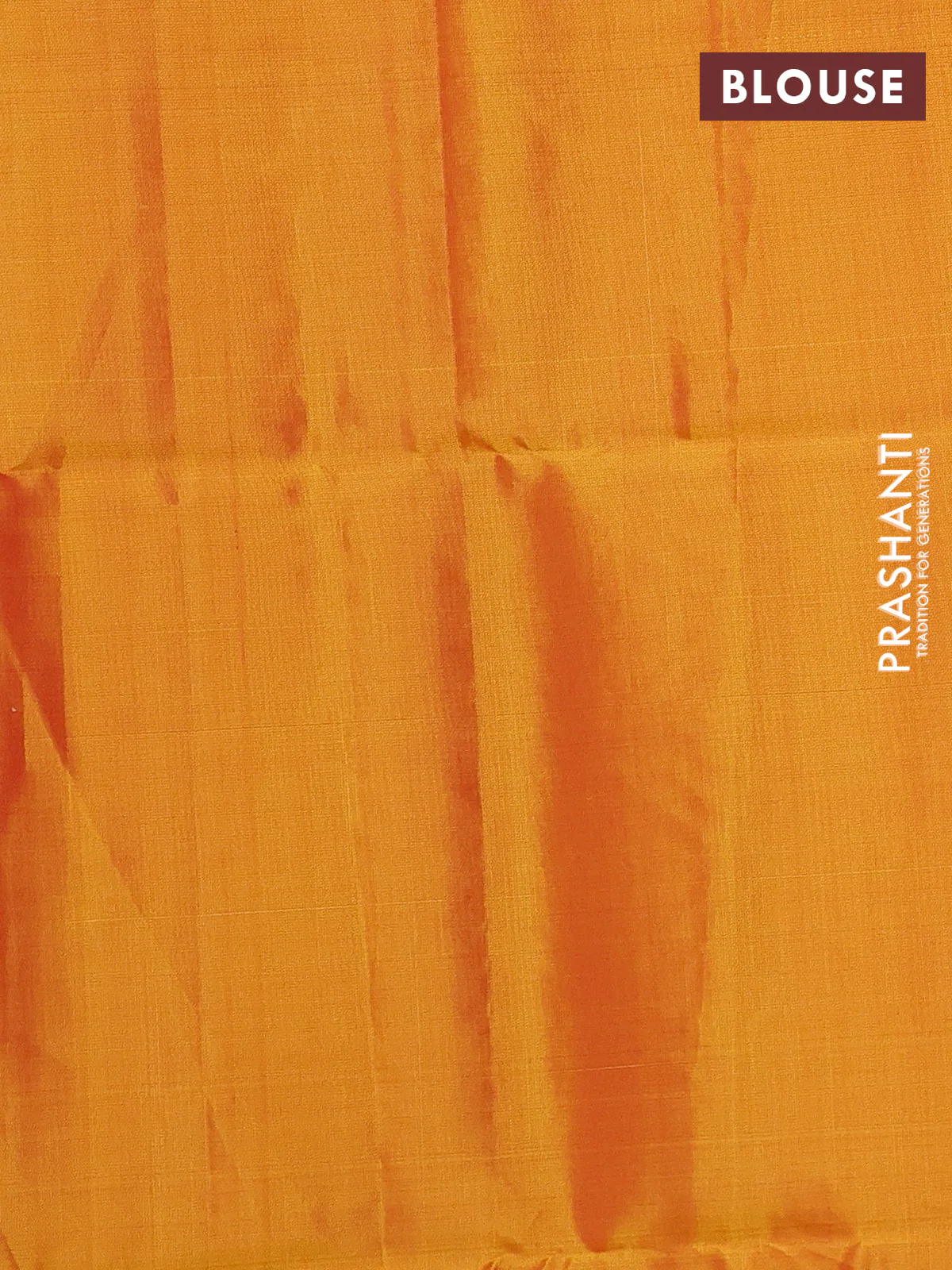 Kanchipuram soft silk saree orange and dual shade of yellow with allover silver zari weaves and silver zari woven border - Image 3