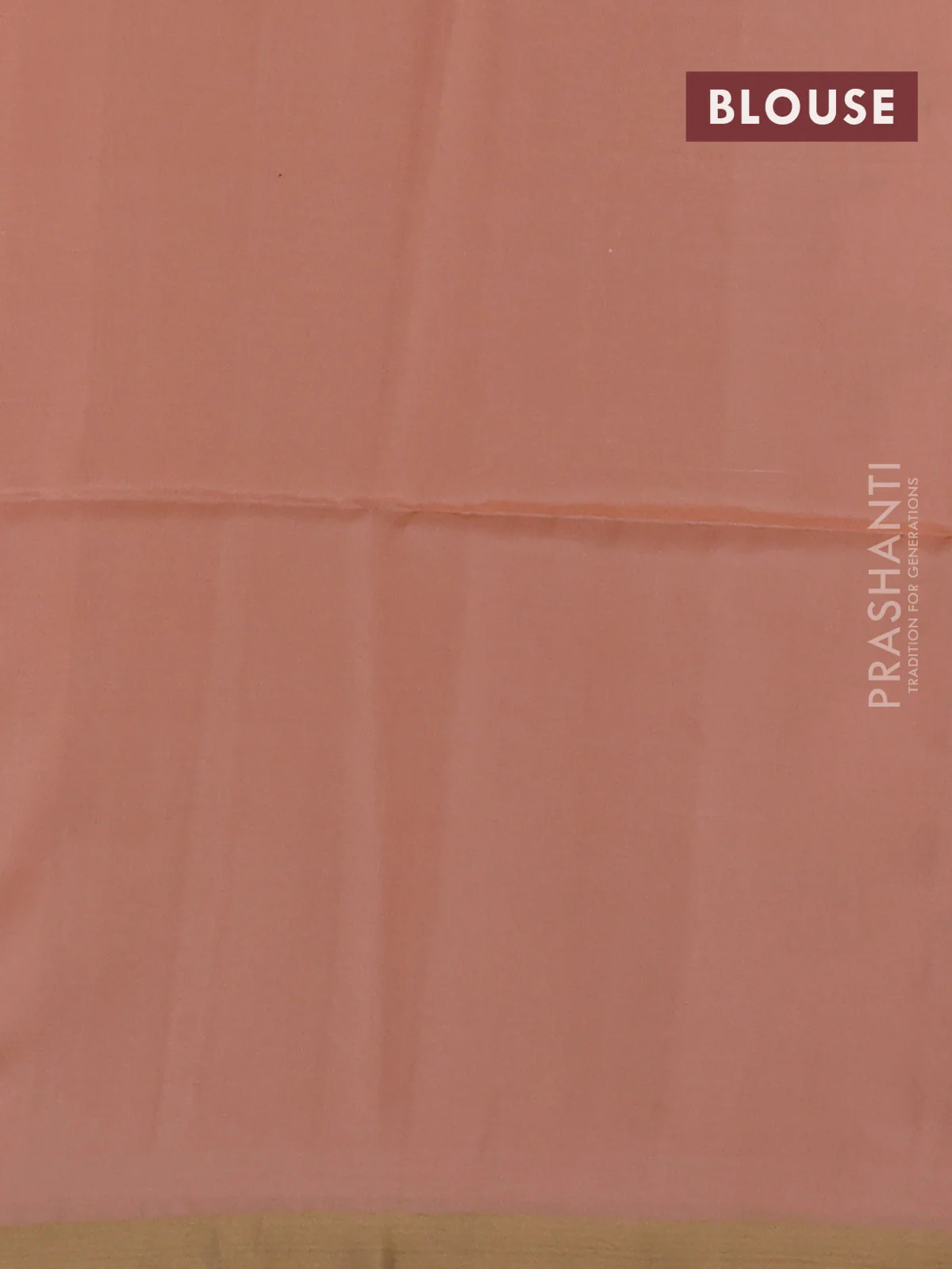Kanchipuram soft silk saree peach shade with zari woven buttas and zari woven border - Image 3