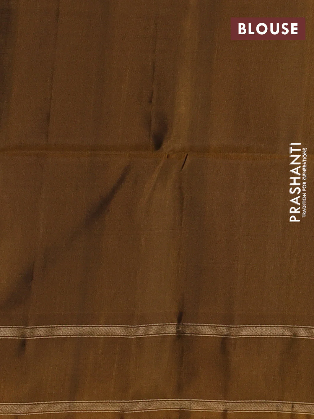 Kanchipuram soft silk saree peacock green and dark mustard with zari woven buttas and rettapet zari woven border - Image 3