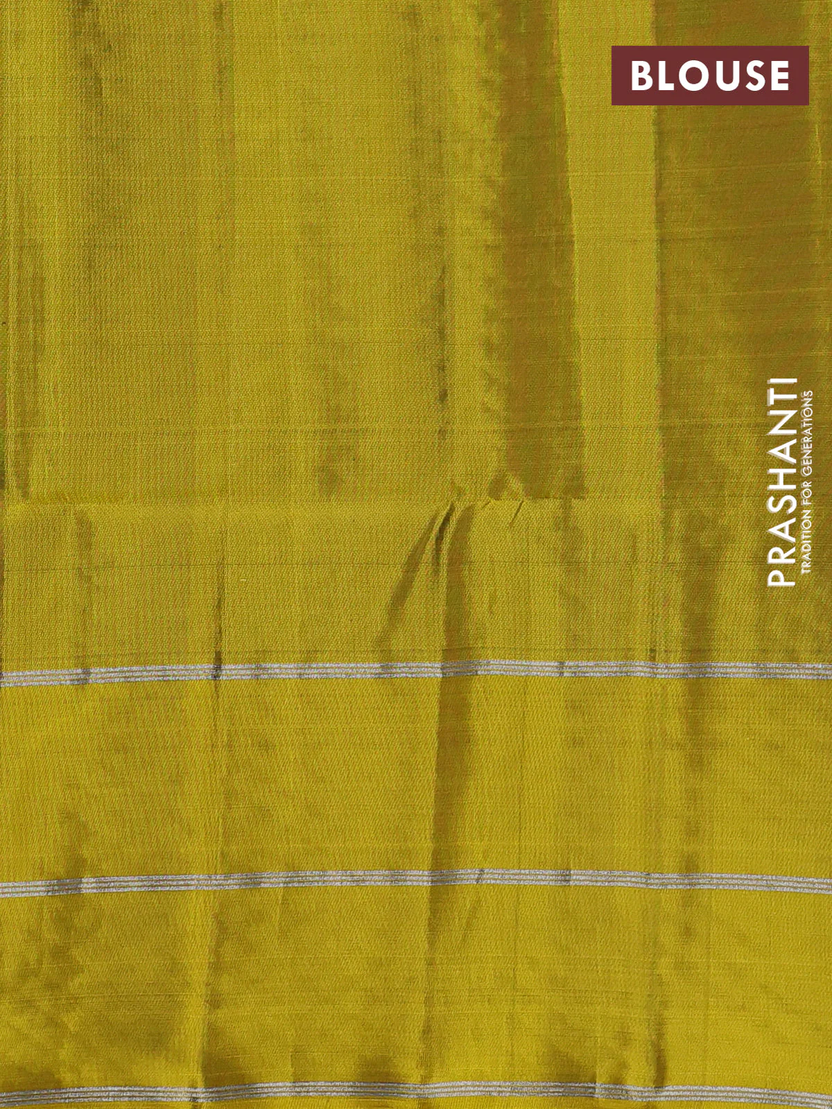 Kanchipuram soft silk saree purple and mustard yellow with allover silver & gold zari weaves and zari woven butta border - Image 3