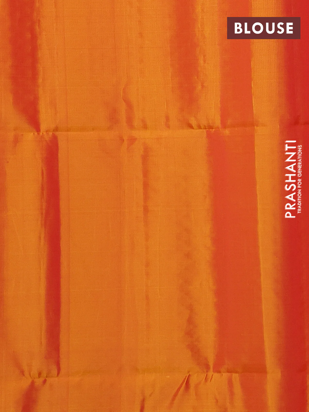 Kanchipuram soft silk saree red and dual shade of mango yellow with allover silver & gold zari weaves and zari woven butta border - Image 3
