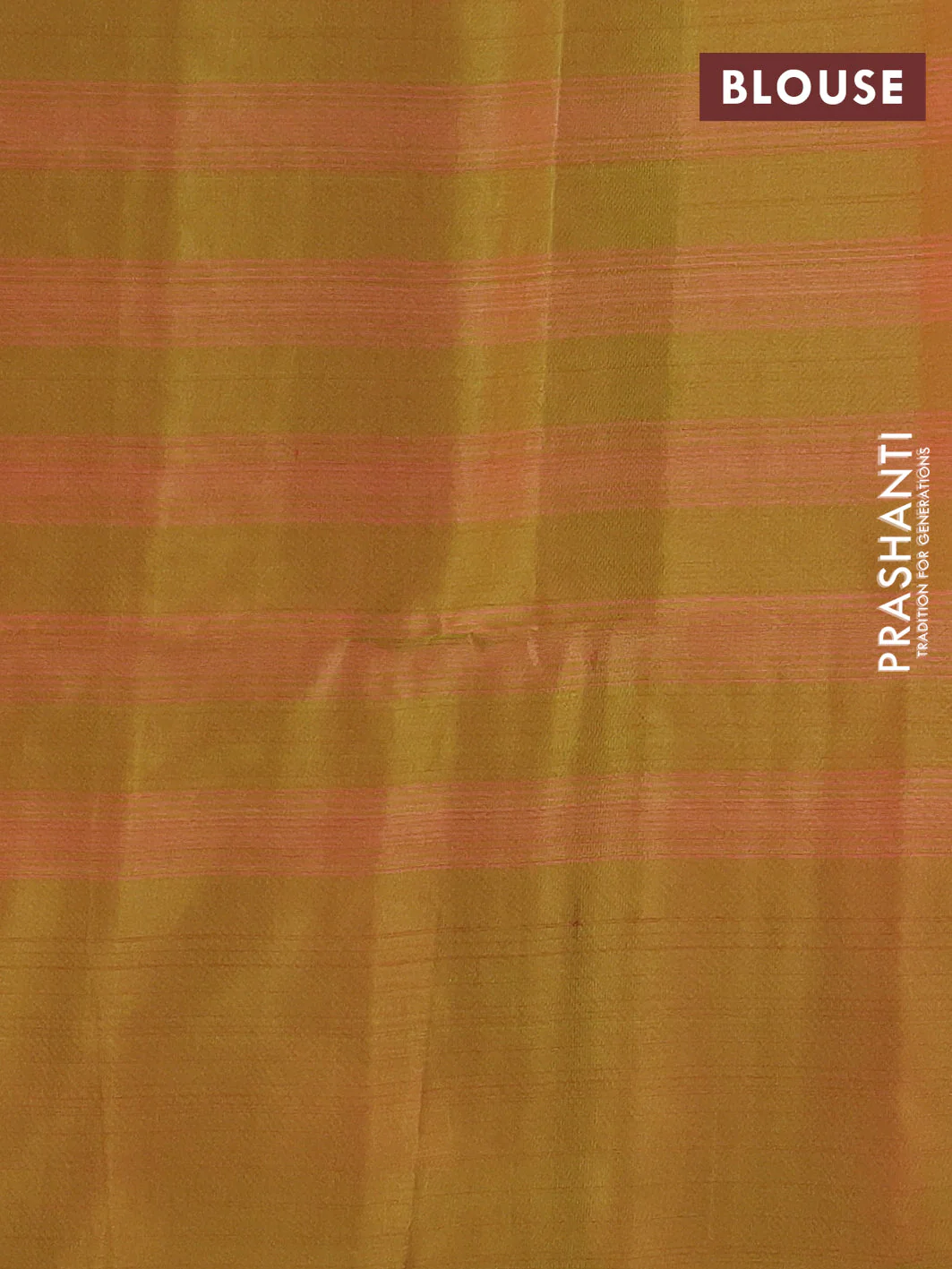 Kanchipuram soft silk saree red and green with allover zari stripes & buttas and long zari woven butta border - Image 3