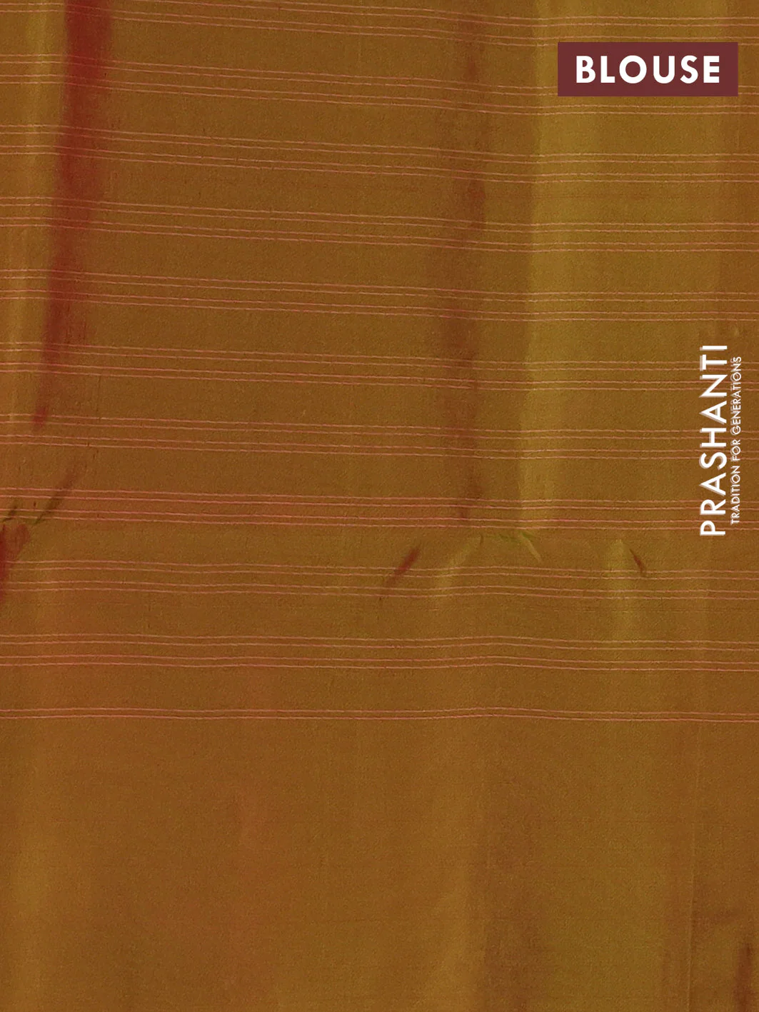 Kanchipuram soft silk saree red and light green with allover zari checks & buttas and long zari woven border - Image 3