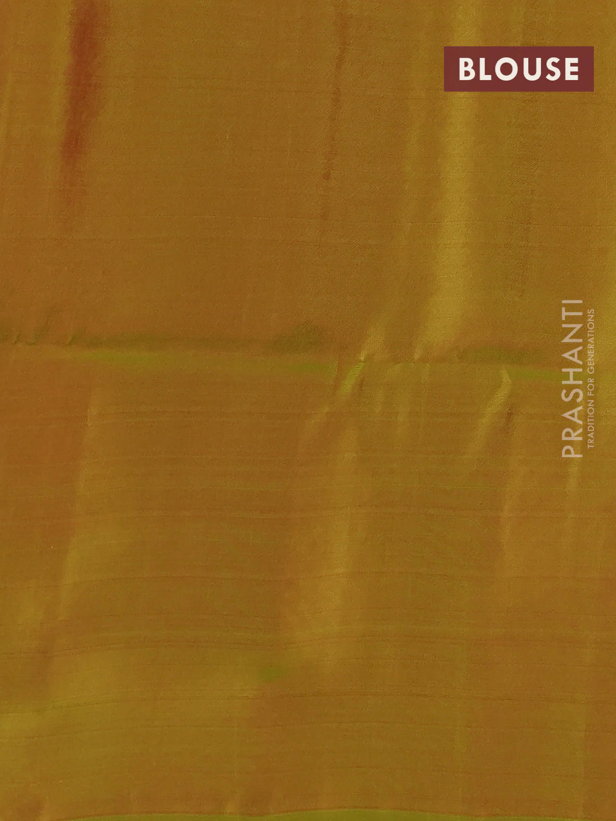 Kanchipuram soft silk saree red and light green with allover zari stripes & buttas and long zari woven border - Image 3