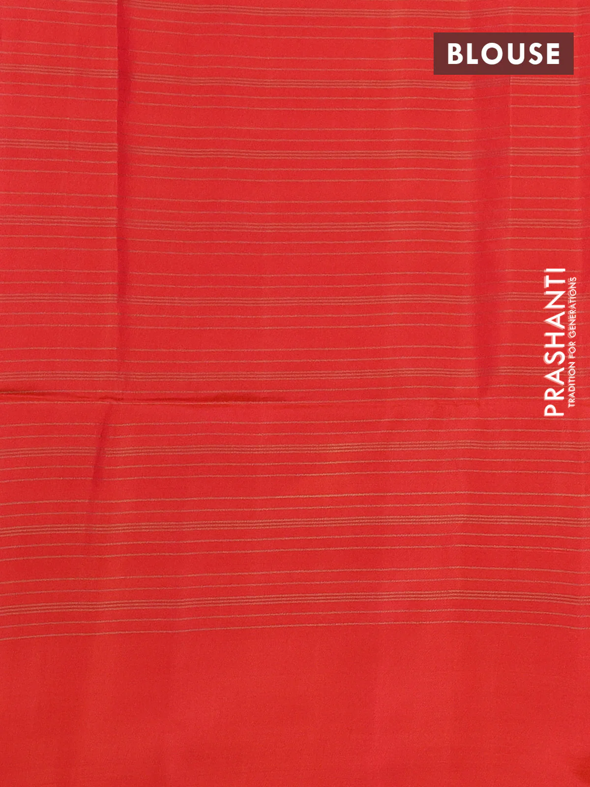Kanchipuram soft silk saree red and orange with allover zari woven checked pattern and peacock design zari woven border - Image 3