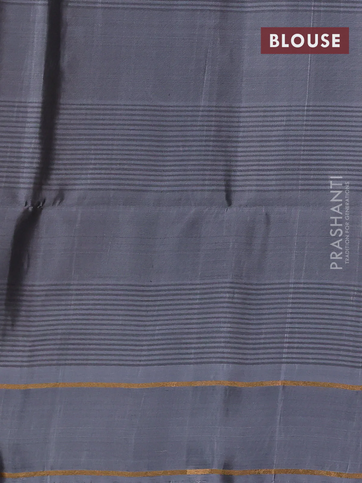 Kanchipuram soft silk saree rustic orange and grey with zari woven buttas and rettapet zari woven border - Image 3