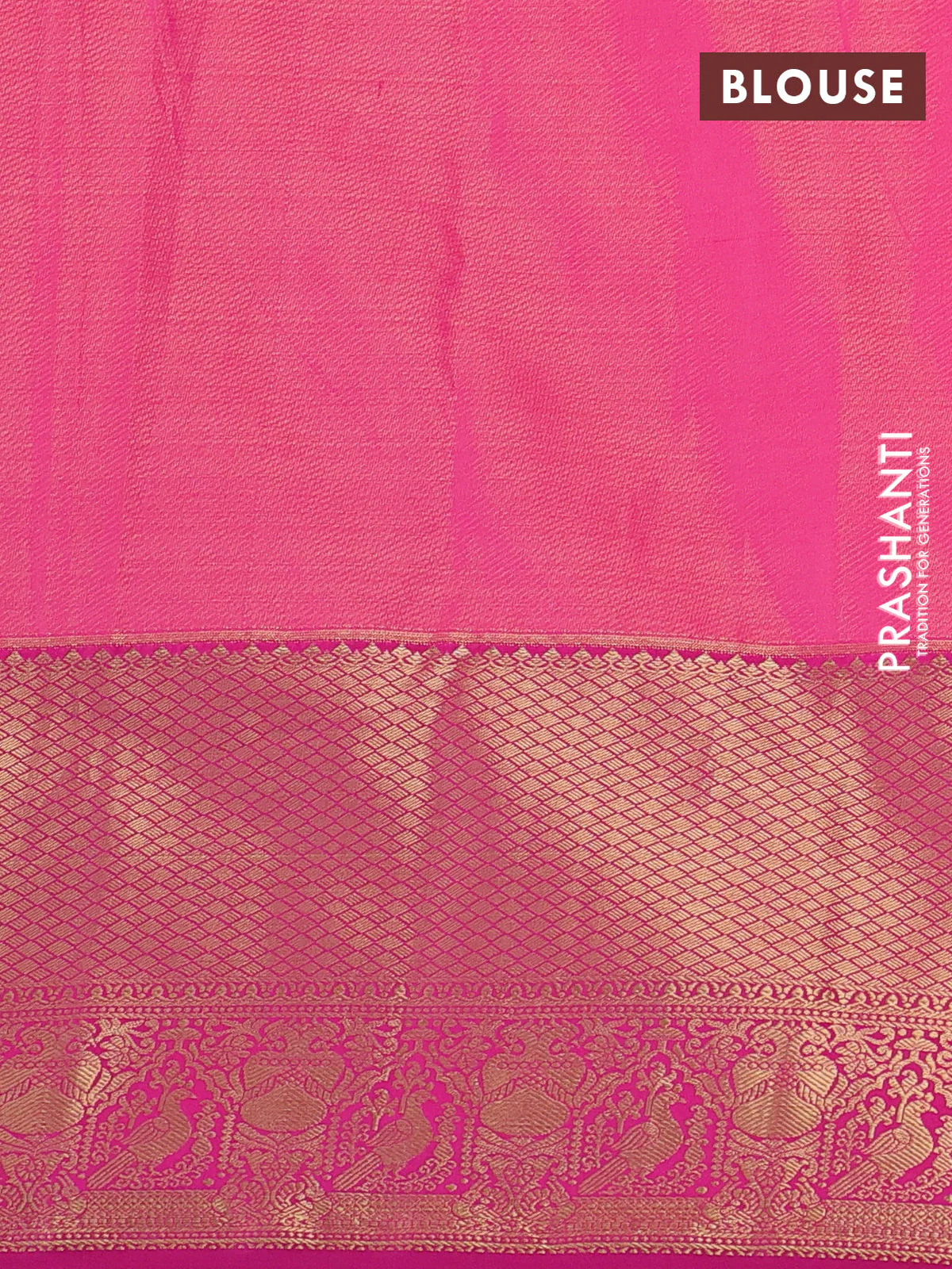 Kanchipuram tissue silk saree baby pink and pink with allover zari woven brocade weaves and zari woven border - Image 3