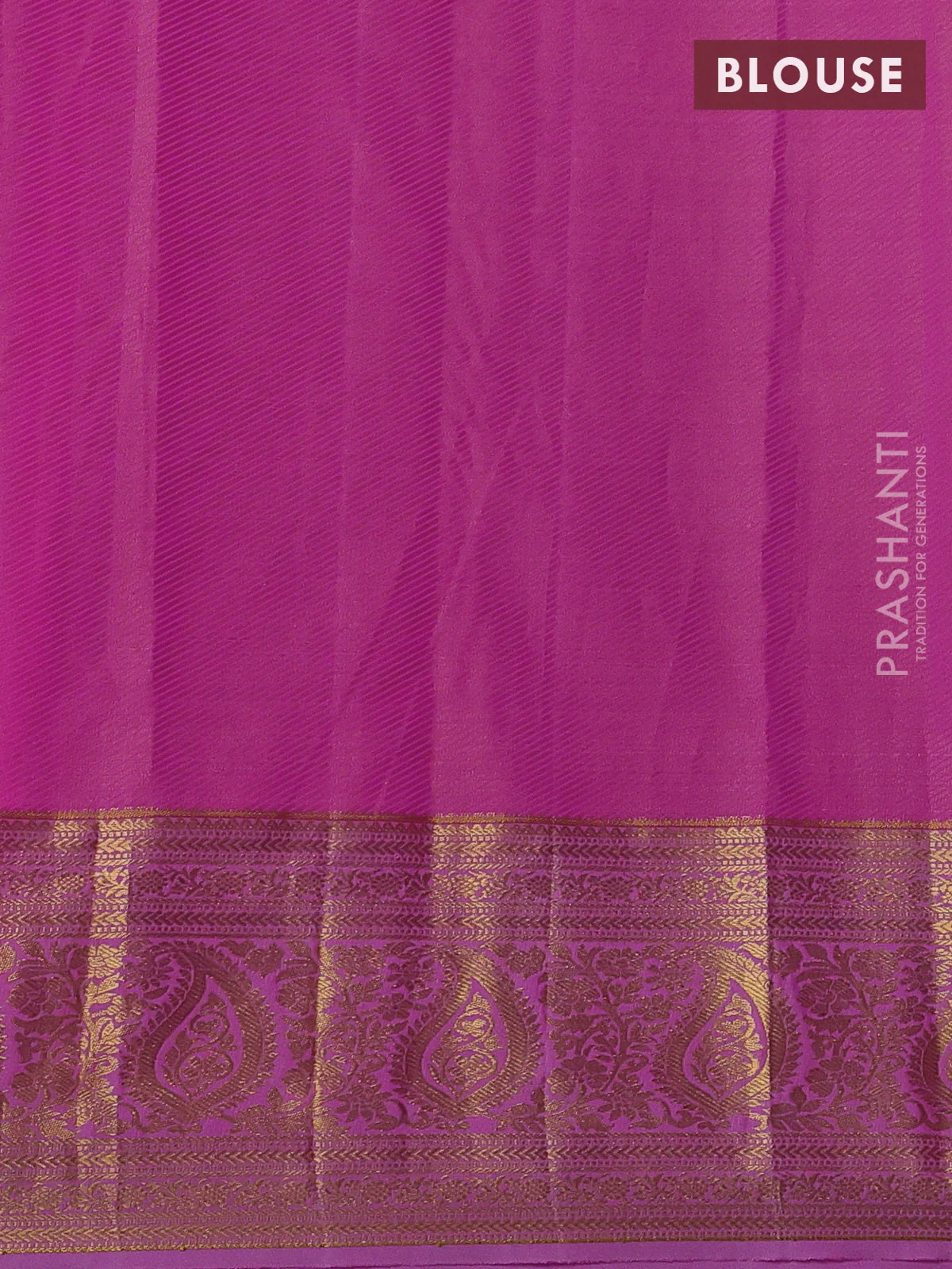 Kanchipuram tissue silk saree beige and pink with allover zari woven brocade weaves and zari woven border - Image 3