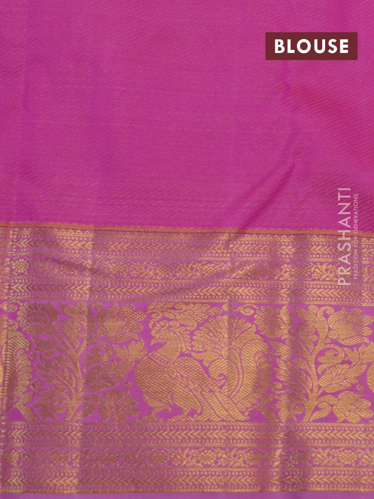 Kanchipuram tissue silk saree yellow and pink with allover zari woven brocade weaves and rich zari woven annam border - Image 4