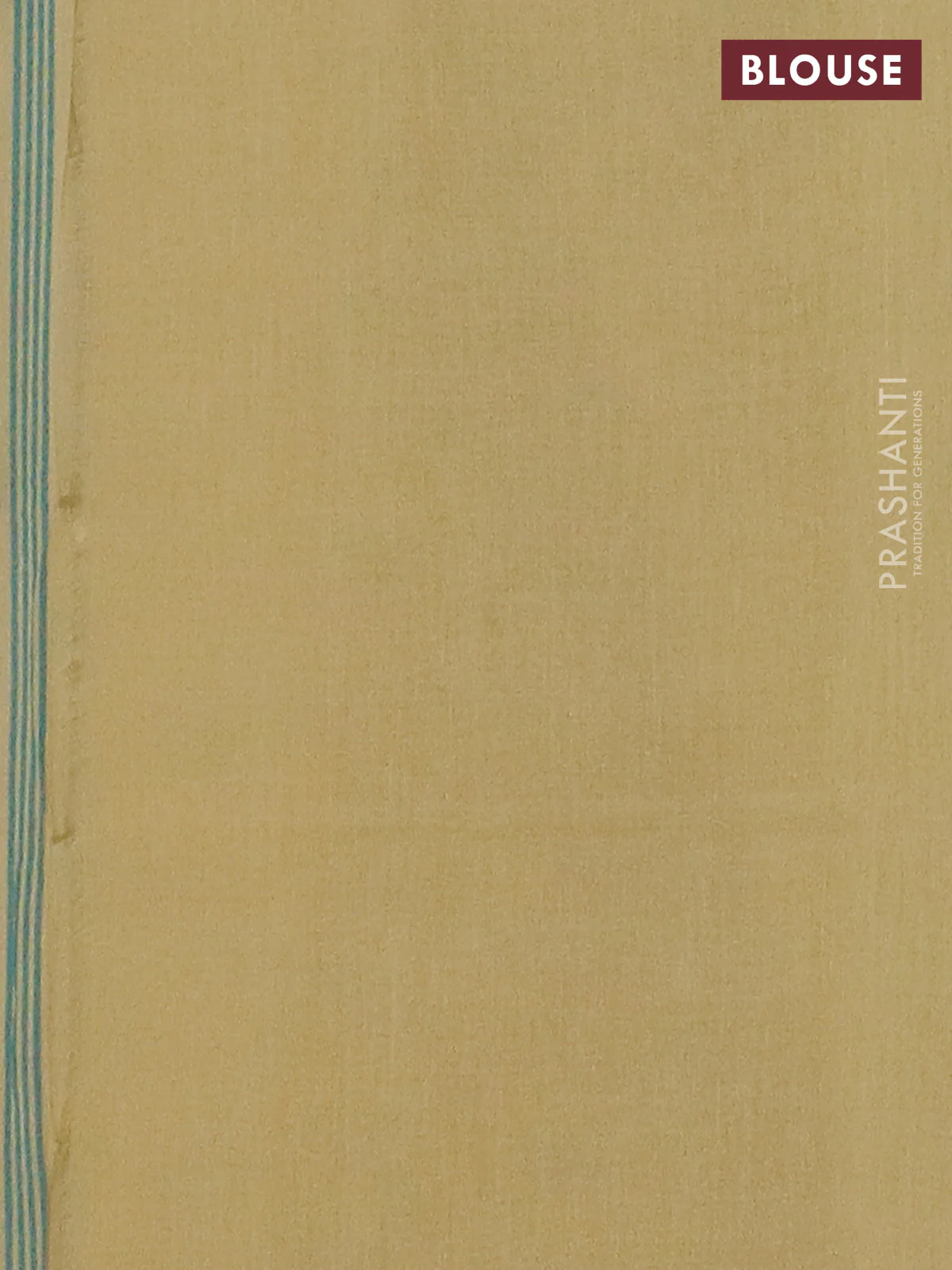 Khadi cotton saree sandal with floral thread woven buttas and thread woven simple border - Image 4