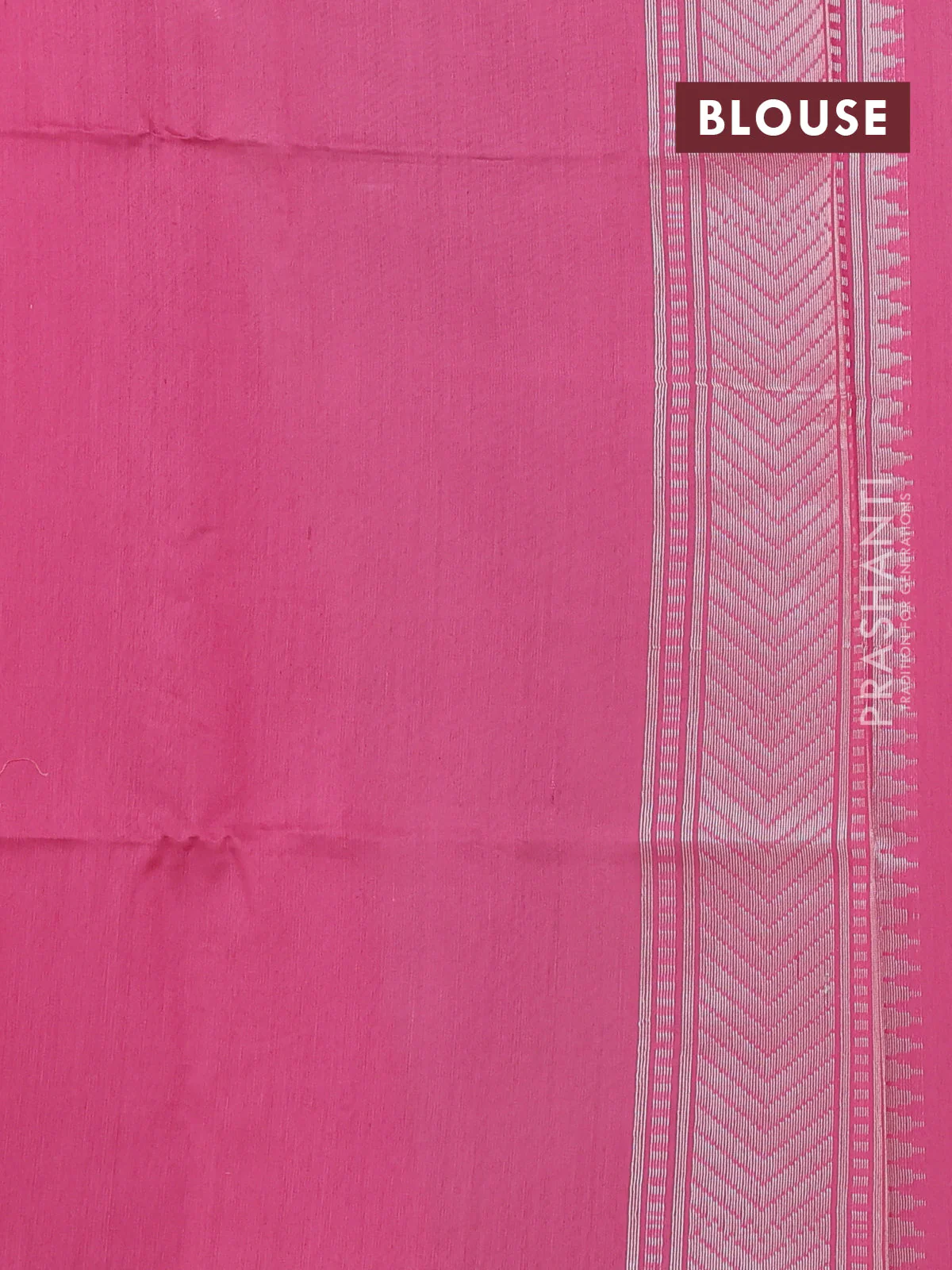 Kora jamdhani silk saree baby pink and peach pink with allover jamdhani weaves and zari woven border - Image 3