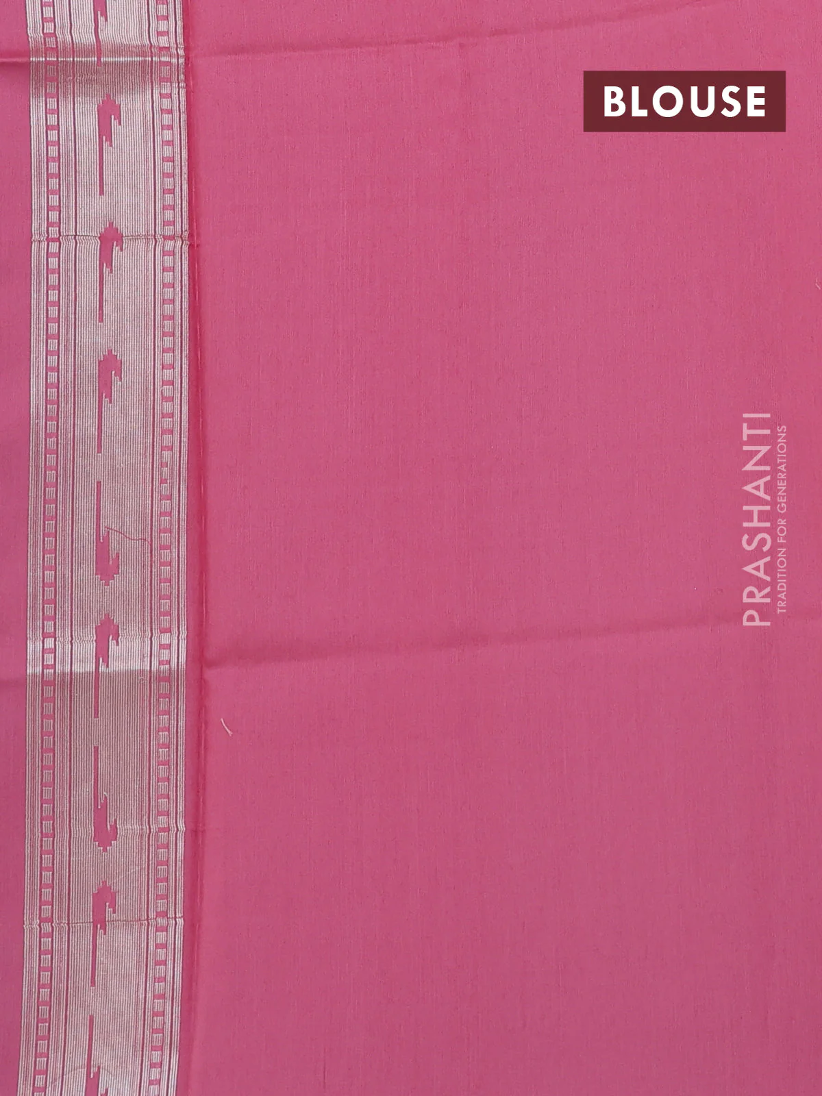 Kora jamdhani silk saree lavender and peach pink with allover jamdhani weaves and zari woven border - Image 3