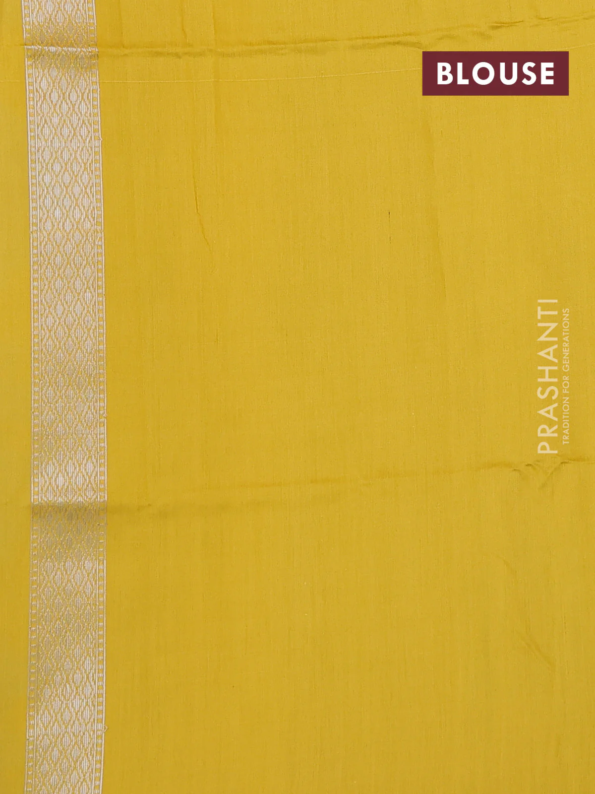 Kora jamdhani silk saree mild pista green and yellow with allover jamdhani weaves and zari woven border - Image 3