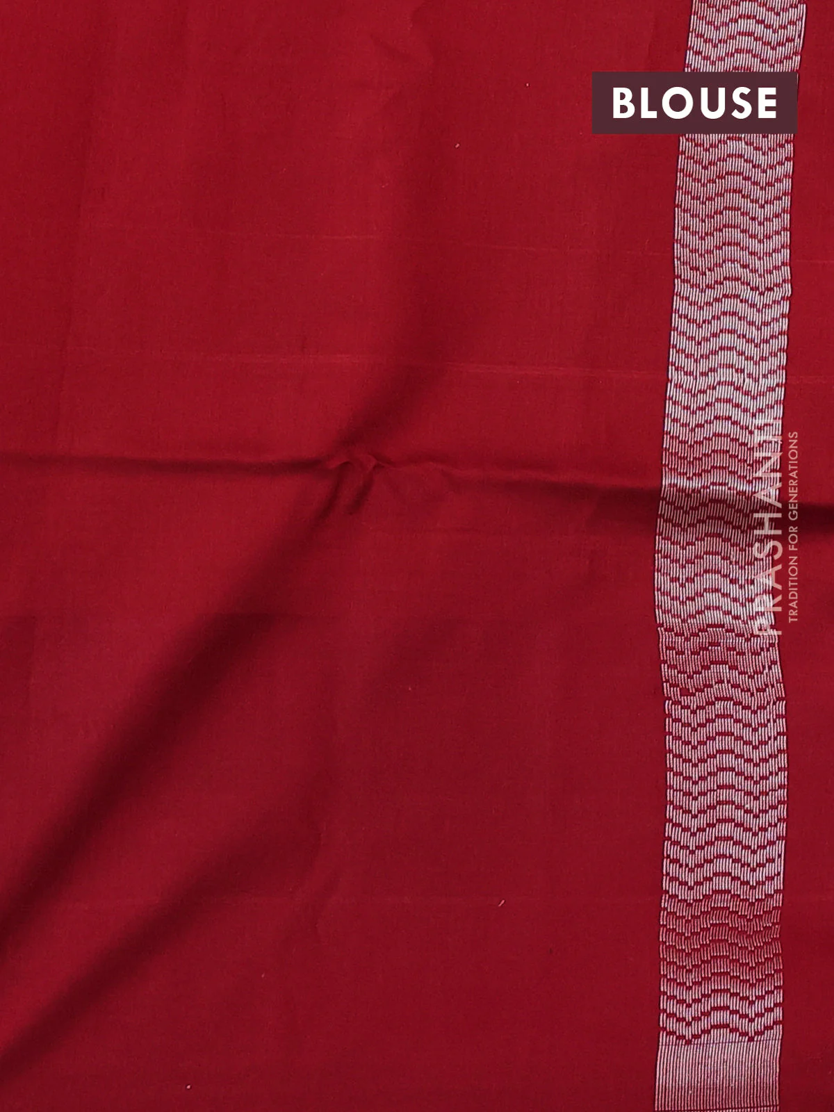 Kora jamdhani silk saree orange and red with allover jamdhani weaves and zari woven border - Image 3