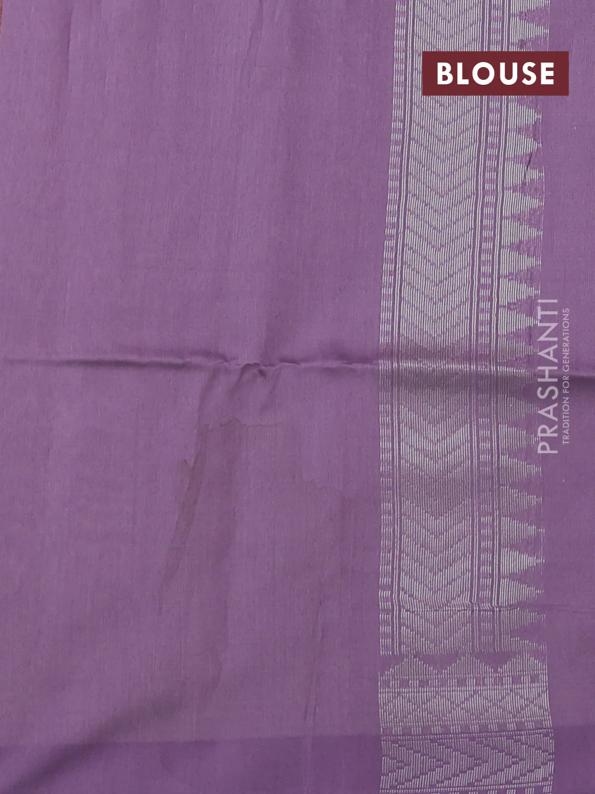 Kora jamdhani silk saree peach pink and lavender with allover jamdhani weaves and zari woven border - Image 3