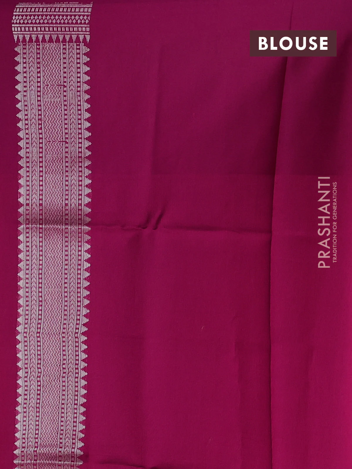 Kora jamdhani silk saree peach pink and pink with allover jamdhani weaves and long zari woven border - Image 3