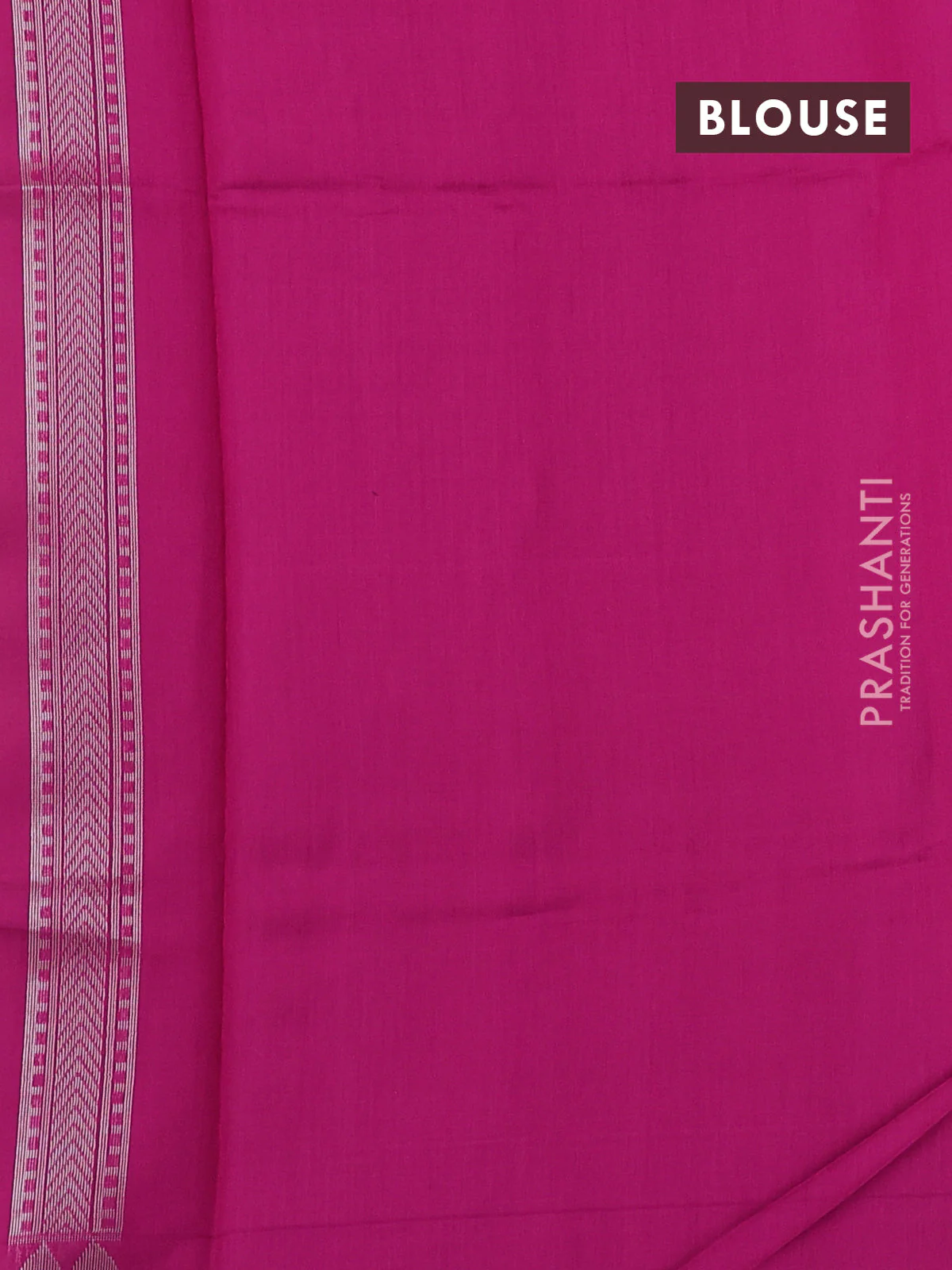 Kora jamdhani silk saree peach pink and pink with allover jamdhani weaves and zari woven border - Image 3