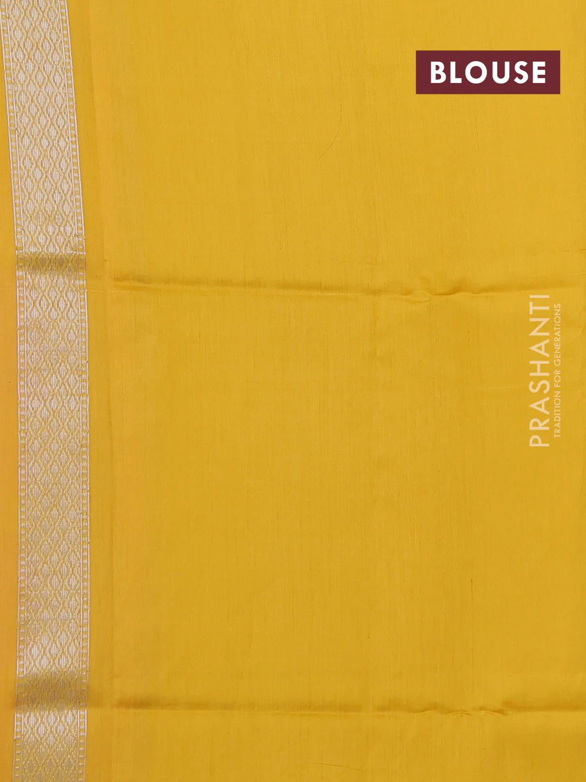 Kora jamdhani silk saree peach shade and mustard yellow with allover jamdhani weaves and zari woven border - Image 3