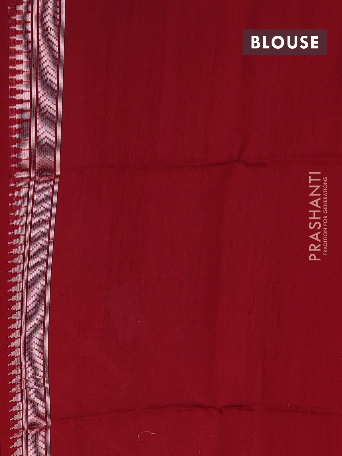 Kora jamdhani silk saree pink and red with allover jamdhani weaves and zari woven border - Image 3