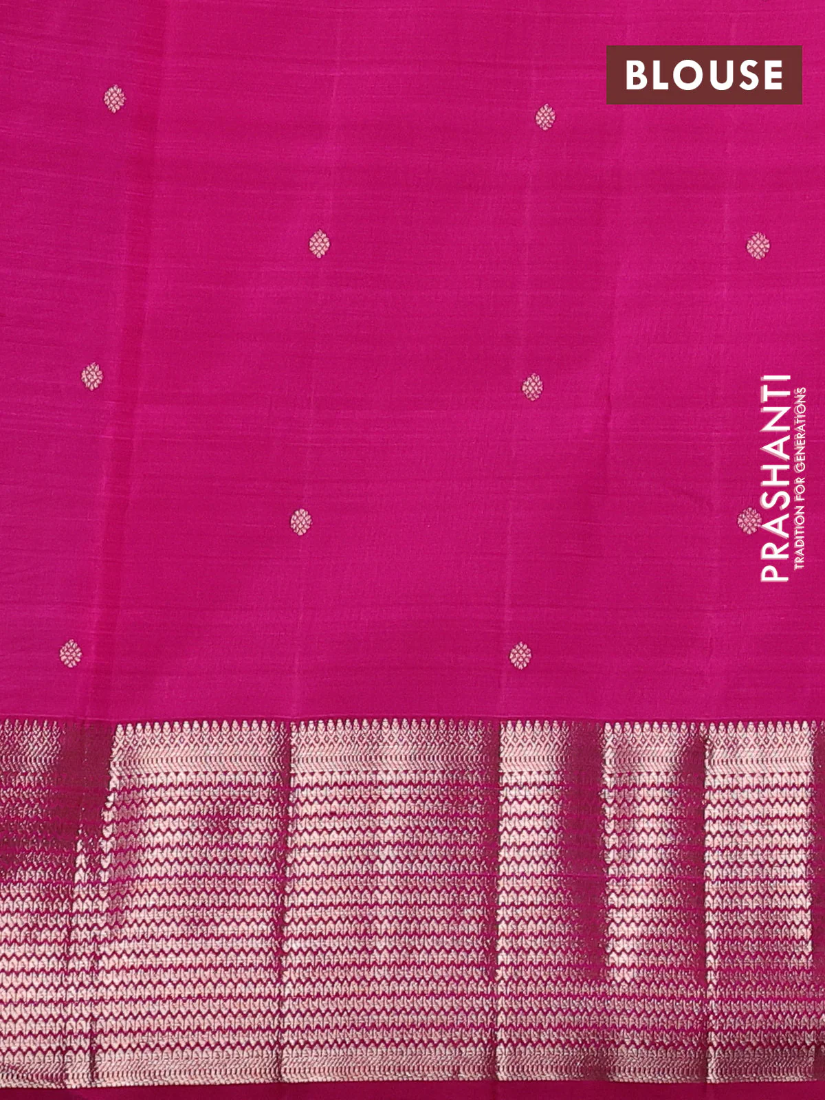 Kora kanchipuram silk saree lavender and pink with zari woven buttas and rich zari woven border - Image 5