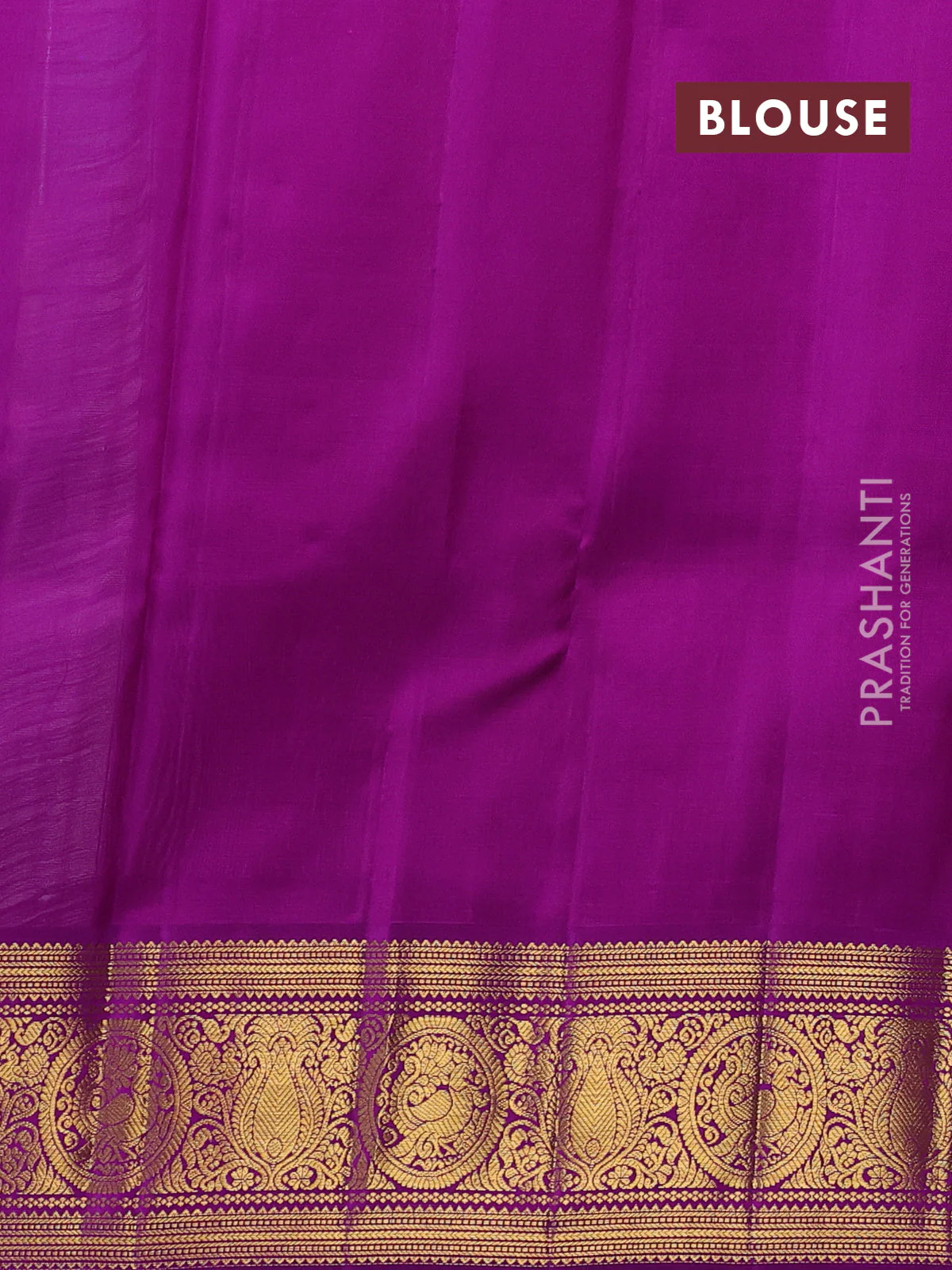 Kora kanchipuram silk saree multi colour and purple with allover silver zari weaves and zari woven korvai border - Image 4