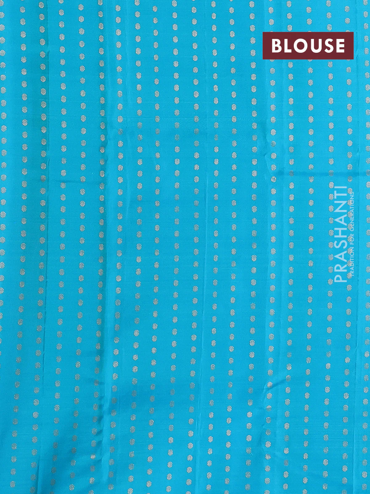 Kora kanchipuram silk saree mustard yellow and teal blue with zari woven buttas in bordeless style - Image 4