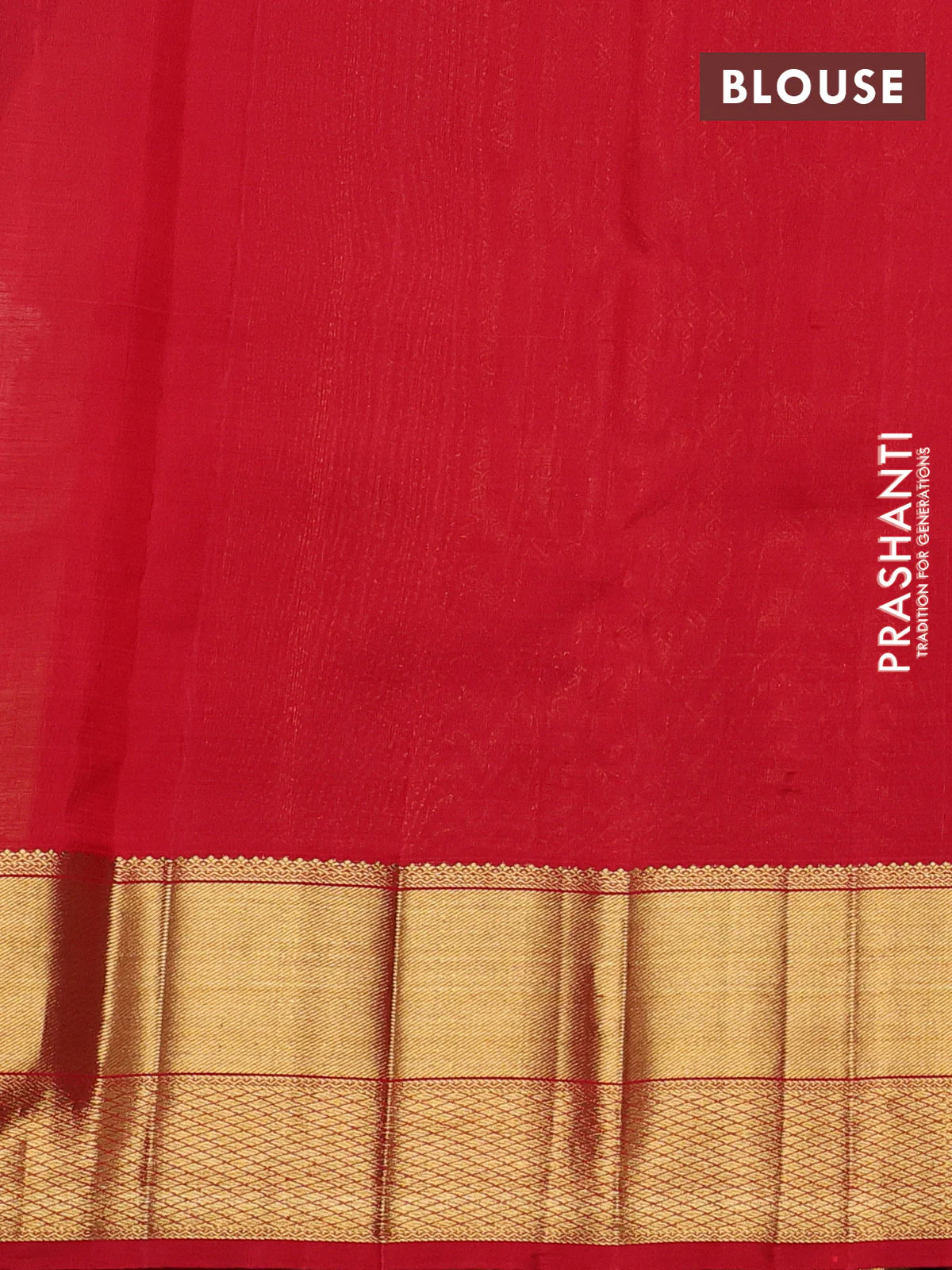 Kora kanchipuram silk saree peach oeange and red with zari woven buttas and rich zari woven border - Image 5