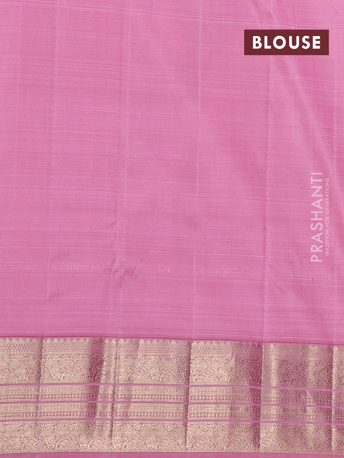 Kora kanchipuram silk saree purple and pastel pink with allover silver zari weaves and zari woven korvai border - Image 4