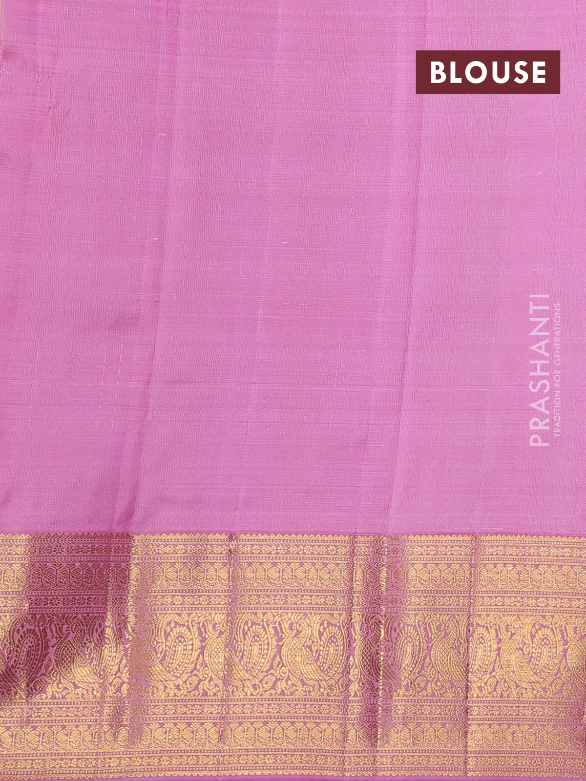 Kora kanchipuram silk saree teal green and pastel pink with silver & gold zari woven buttas and zari woven korvai border - Image 4