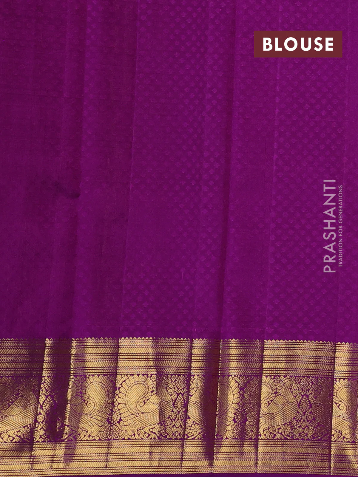 Kora kanchipuram silk saree yellow and purple with annam zari woven buttas and zari woven korvai border - Image 4