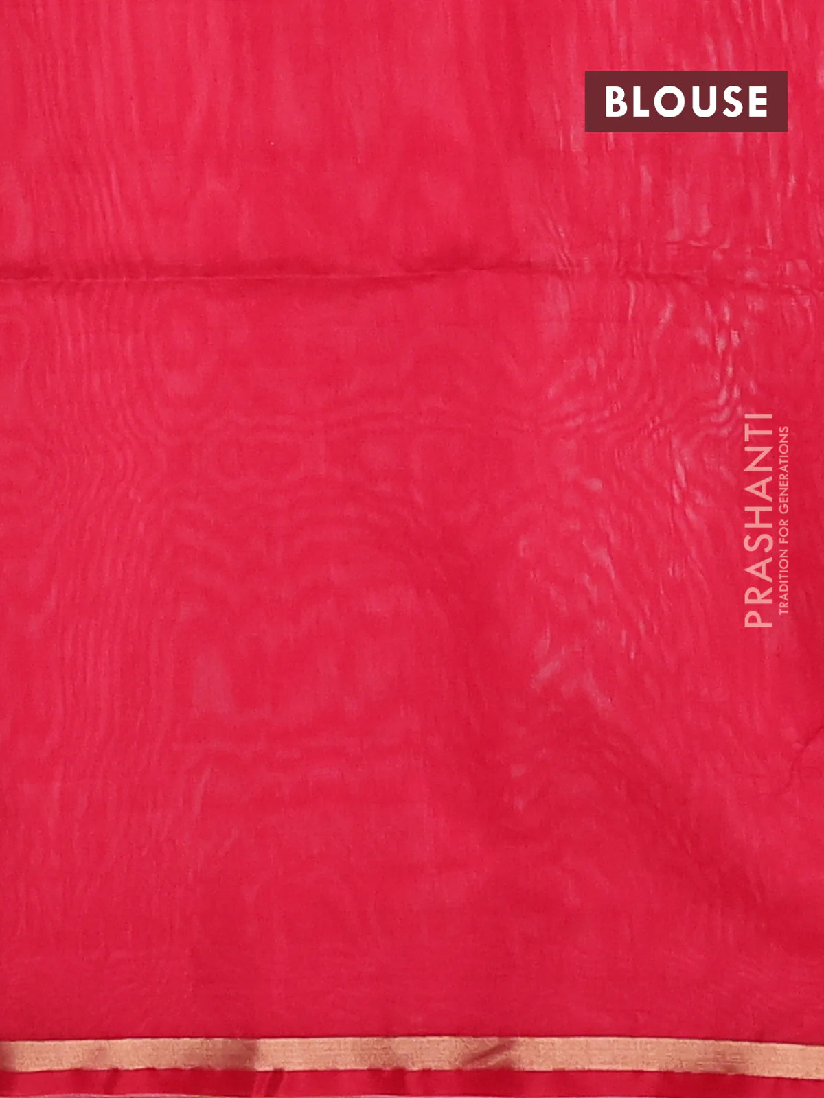 Kora silk cotton saree off white and red with zari woven buttas and zari woven piping border - Image 3