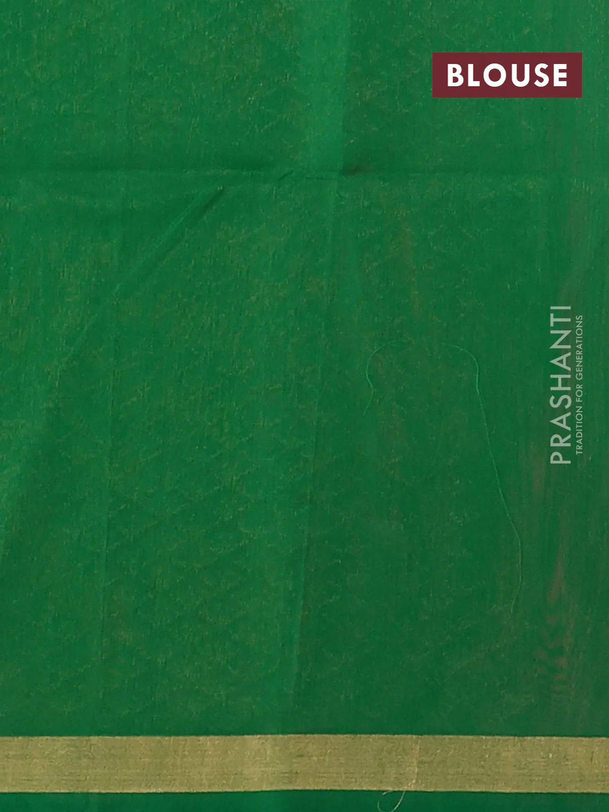 Kora silk cotton saree peach pink and green with silver & gold zari woven buttas and zari woven border - Image 3