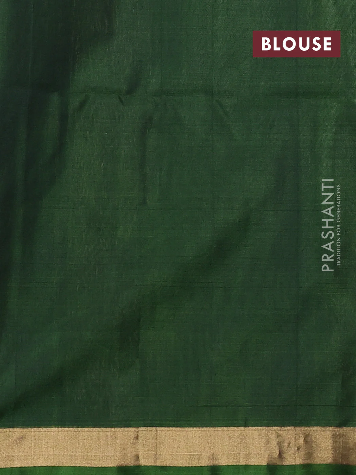 Kora silk cotton saree violet and green with thread woven buttas and zari woven border - Image 3