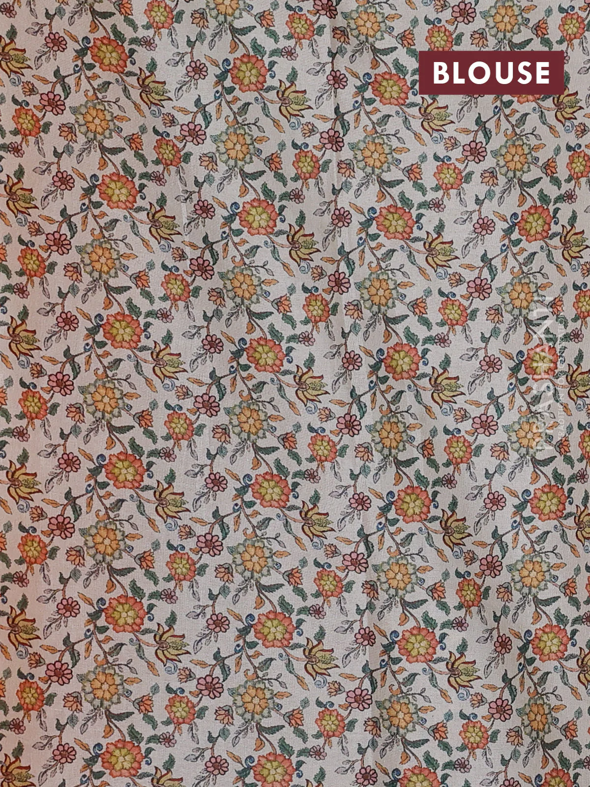 Kota saree mustard yellow with kalamkari applique work - Image 3