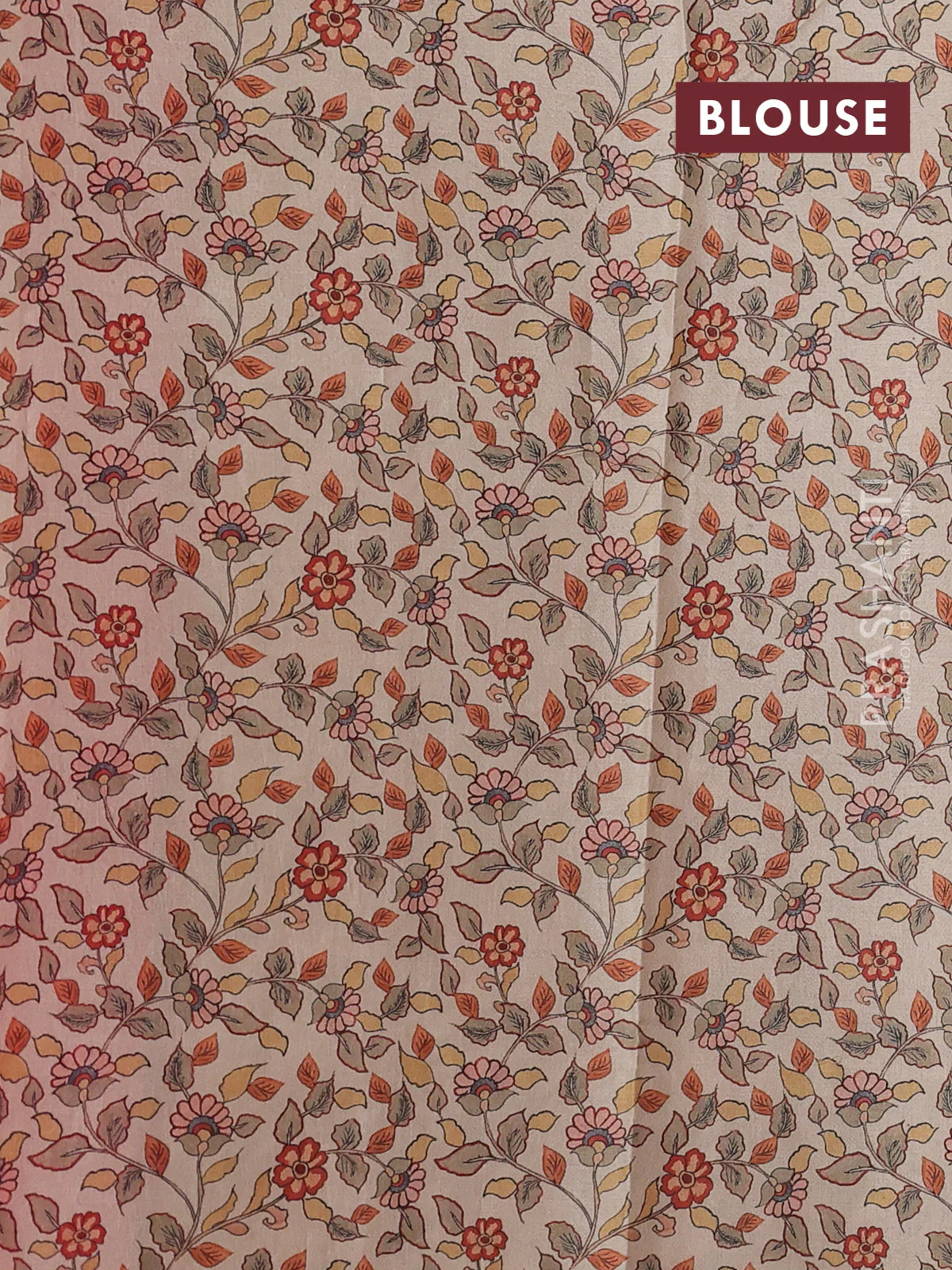 Kota saree pink with kalamkari applique work - Image 3