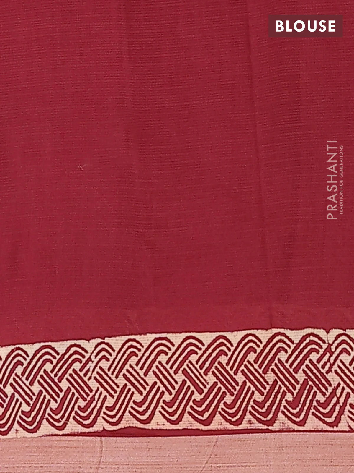 Kota silk cotton saree black and maroon with allover block prints and simple border - Image 4