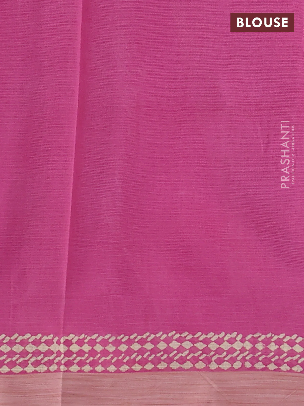 Kota silk cotton saree light green and pink with allover block prints and simple border - Image 3