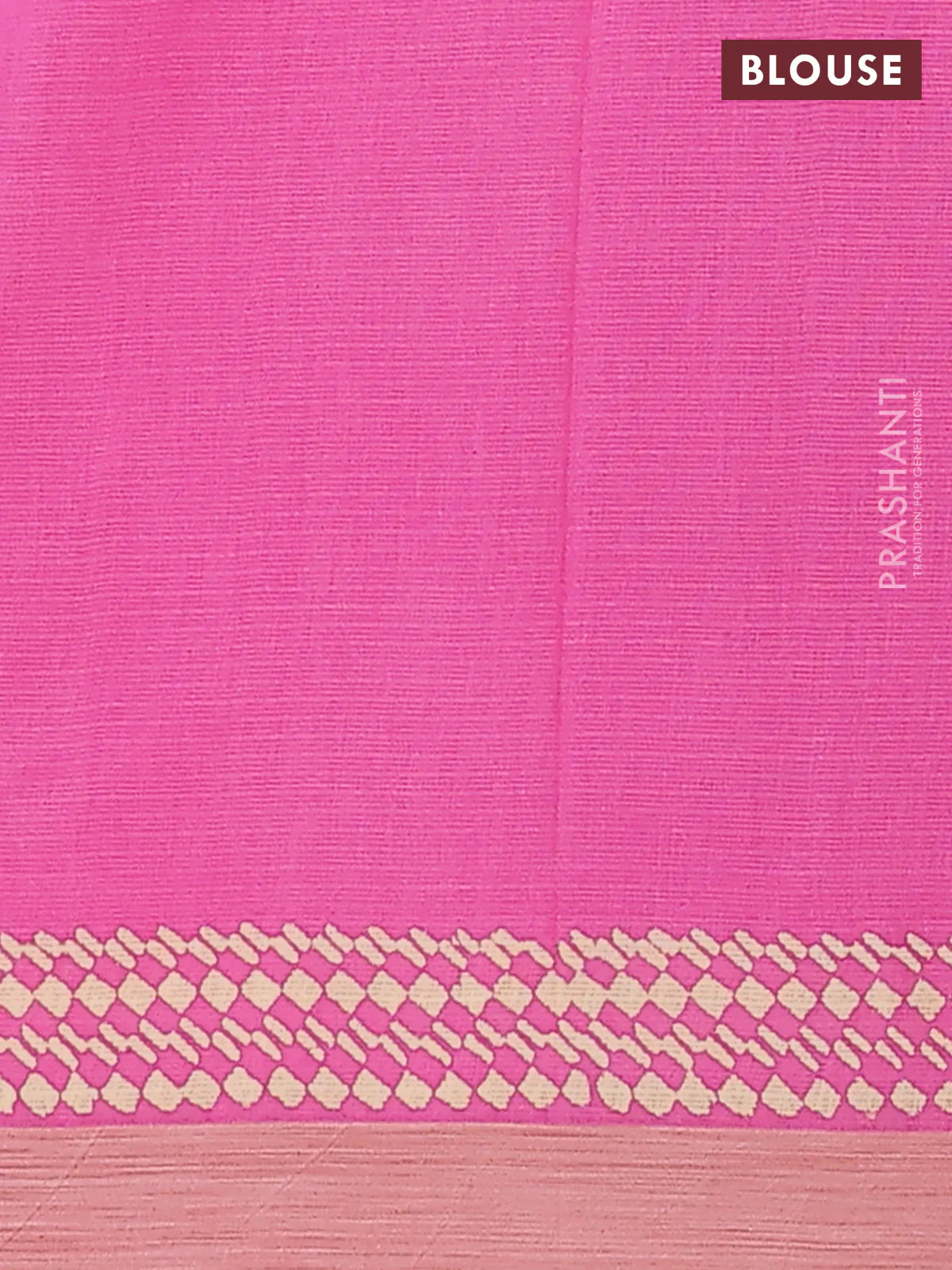 Kota silk cotton saree mango yellow and pink with allover block prints and simple border - Image 4