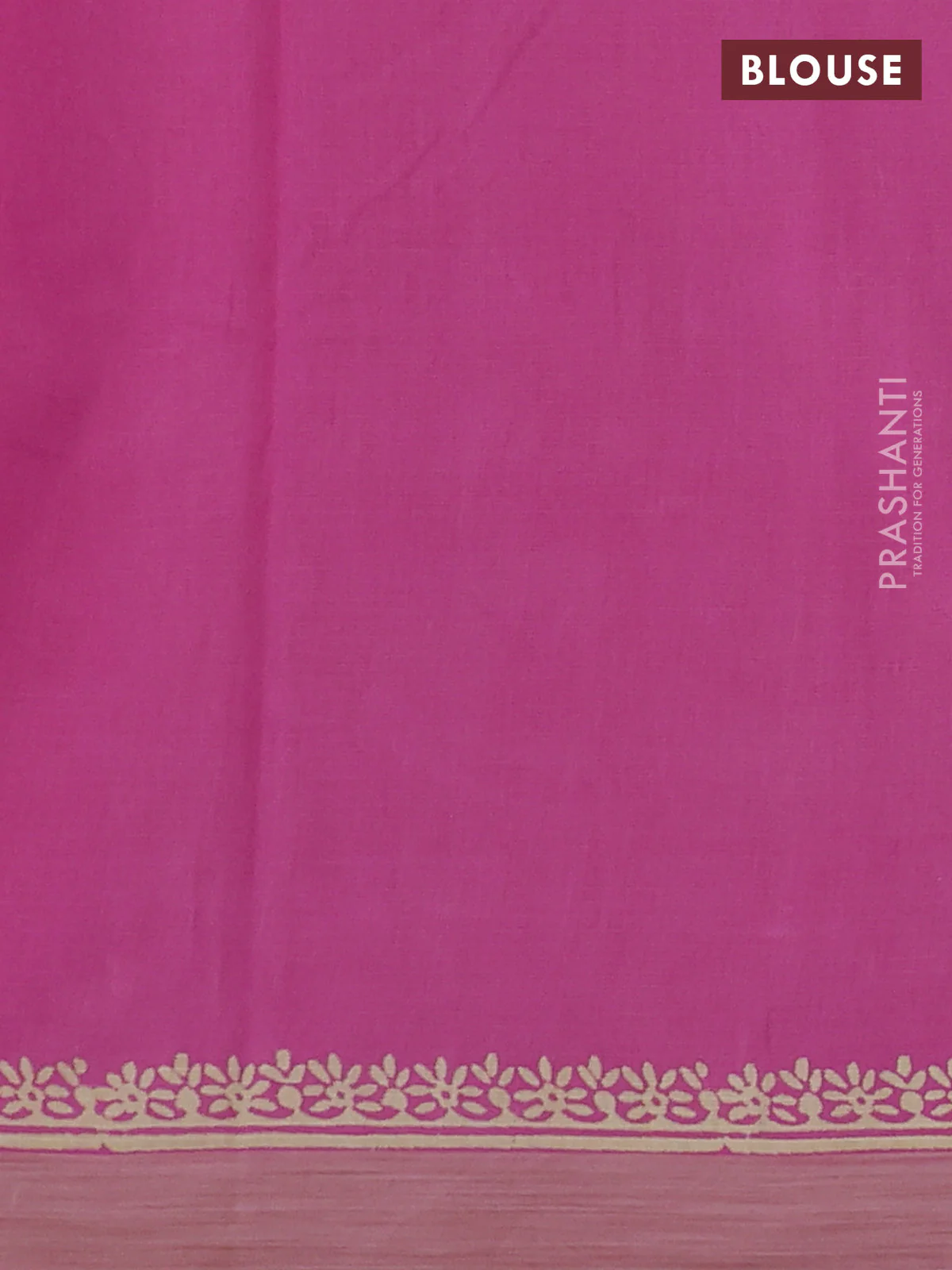 Kota silk cotton saree mustard yellow and pink with allover block prints and simple border - Image 3