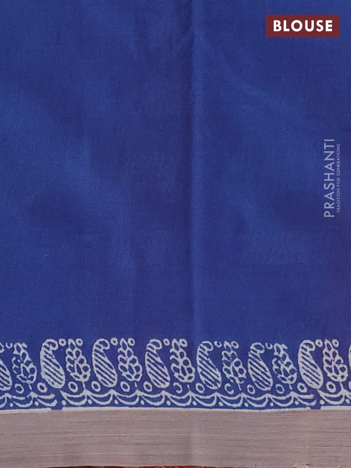 Kota silk cotton saree pink and blue with butta block prints and printed border - Image 3