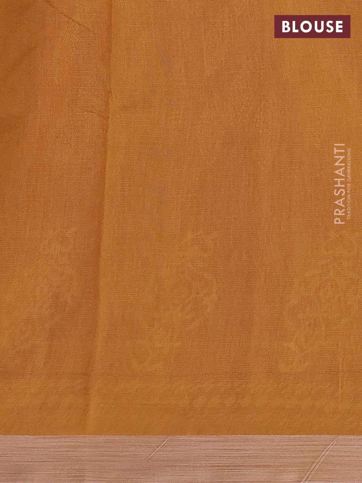 Kota silk cotton saree pink and dark mustard with block prints and long printed border - Image 3