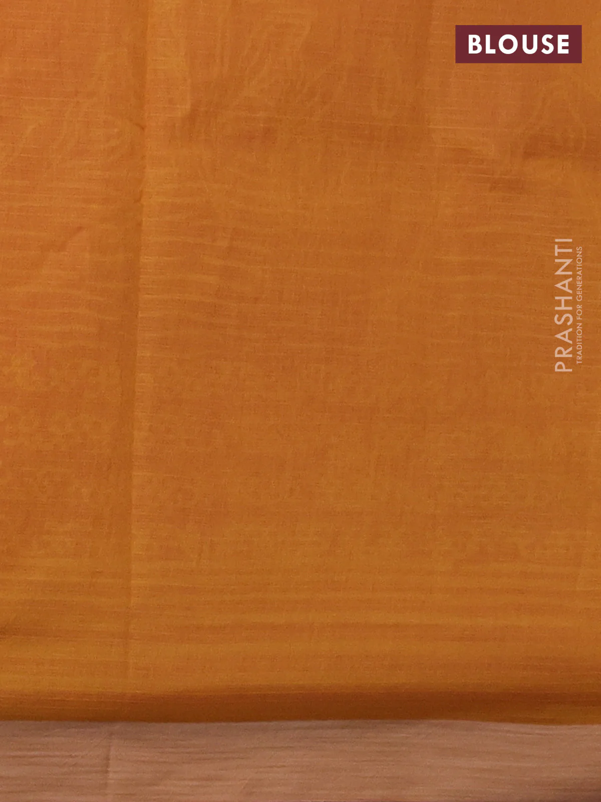 Kota silk cotton saree pink and mustard yellow with allover block prints and simple border - Image 3