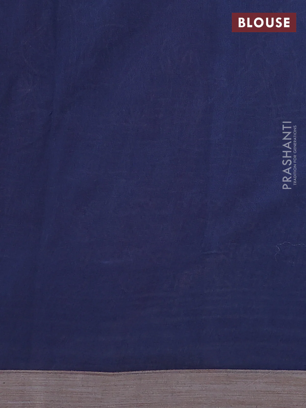 Kota silk cotton saree red and navy blue with allover block prints and simple border - Image 3