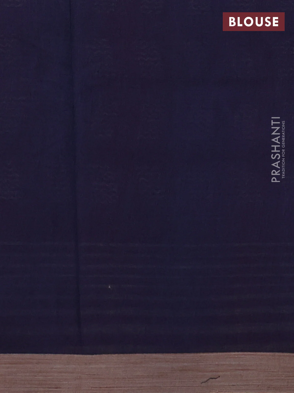 Kota silk cotton saree red and navy blue with allover block prints and simple border - Image 3